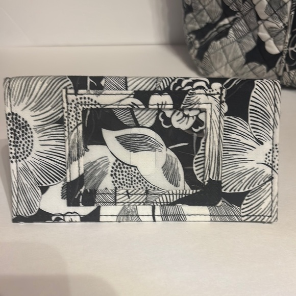 Vera Bradley Black and White Floral Tote and Bundle - Picture 4 of 15